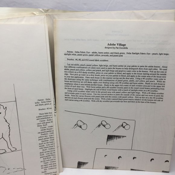 Vtg 1989 The Cat's Meow! Santa Fe Trail Dennis Southwest Fabric Painting Pattern - Picture 7 of 9